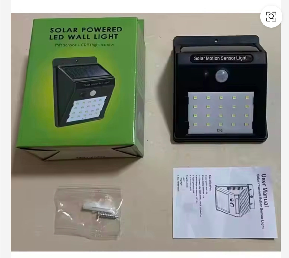 100 led solar sensor light